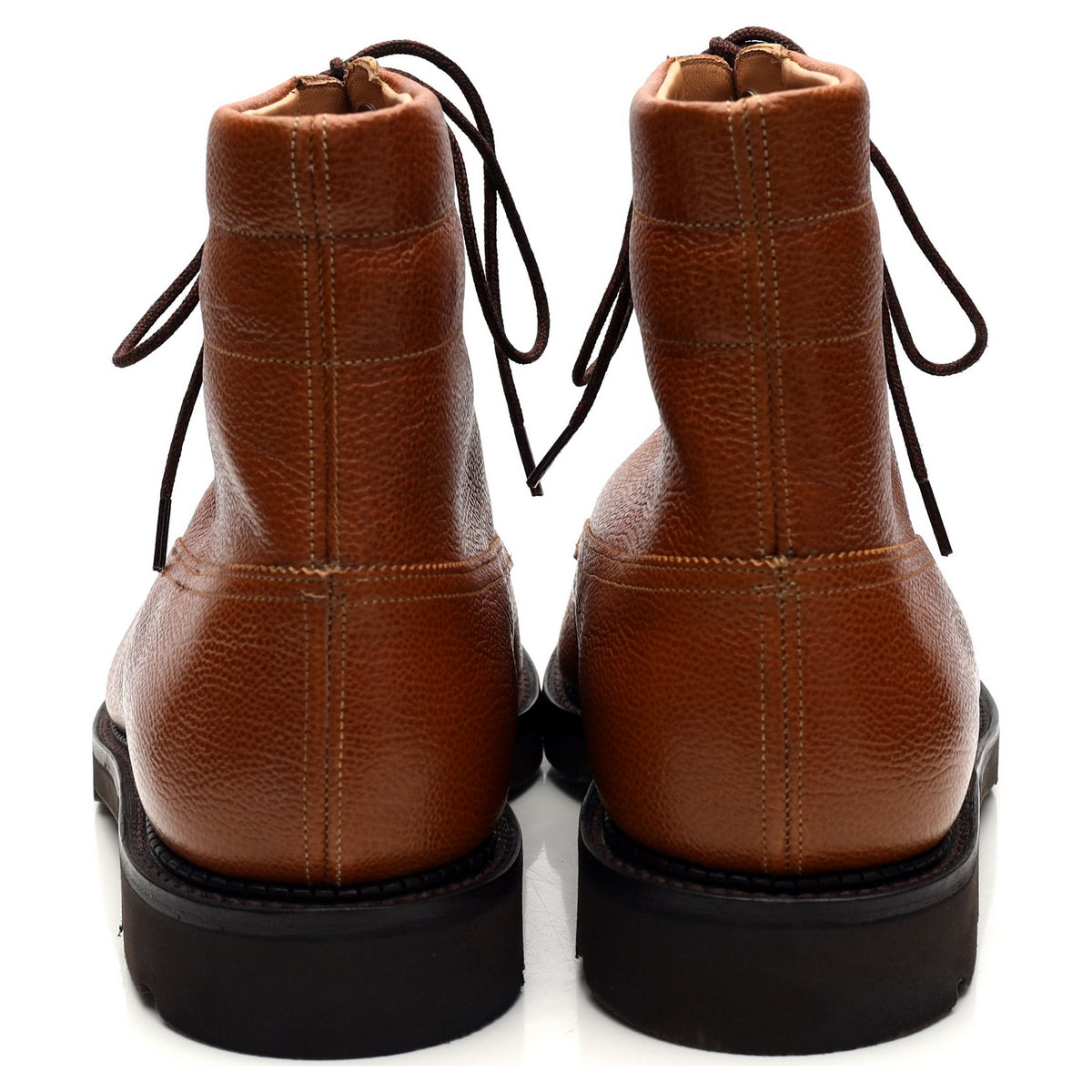 &#39;Alder&#39; Tan Brown Grain Leather Boots UK 9 EE
