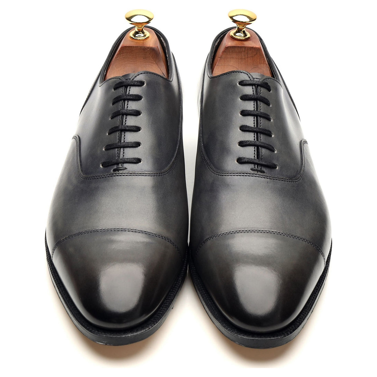 &#39;Alford&#39; Dark Grey Leather Oxford UK 9.5 E