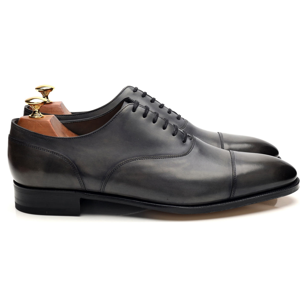 &#39;Alford&#39; Dark Grey Leather Oxford UK 9.5 E