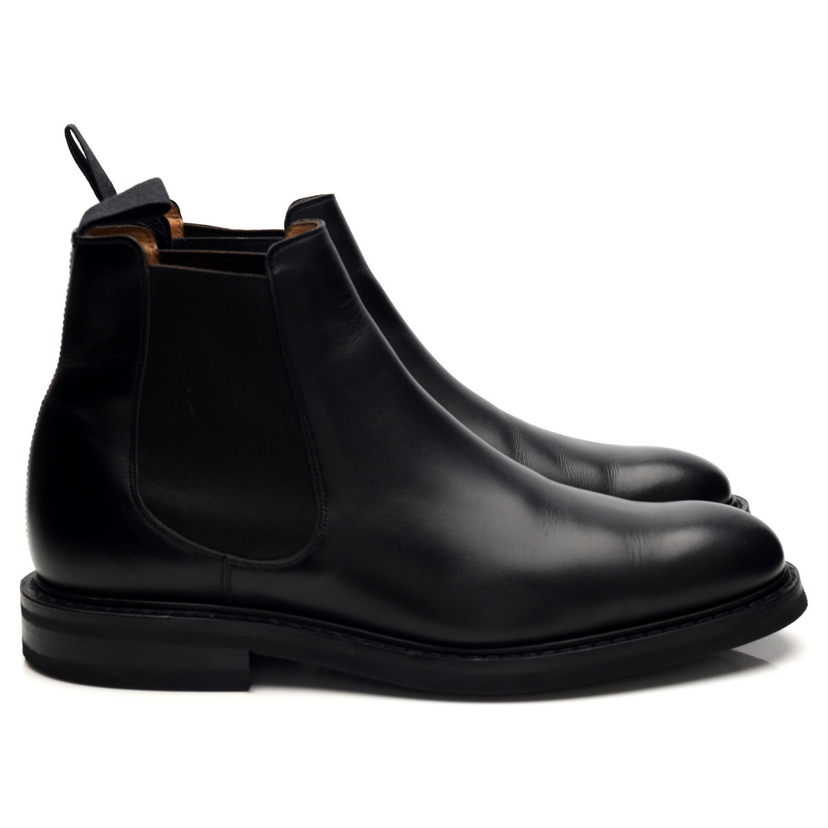 &#39;Goodward&#39; Black Leather Chelsea Boots UK 6.5 F