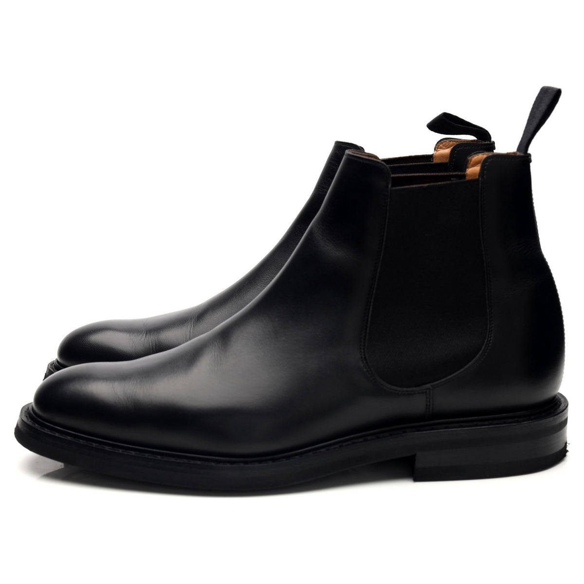 &#39;Goodward&#39; Black Leather Chelsea Boots UK 6.5 F