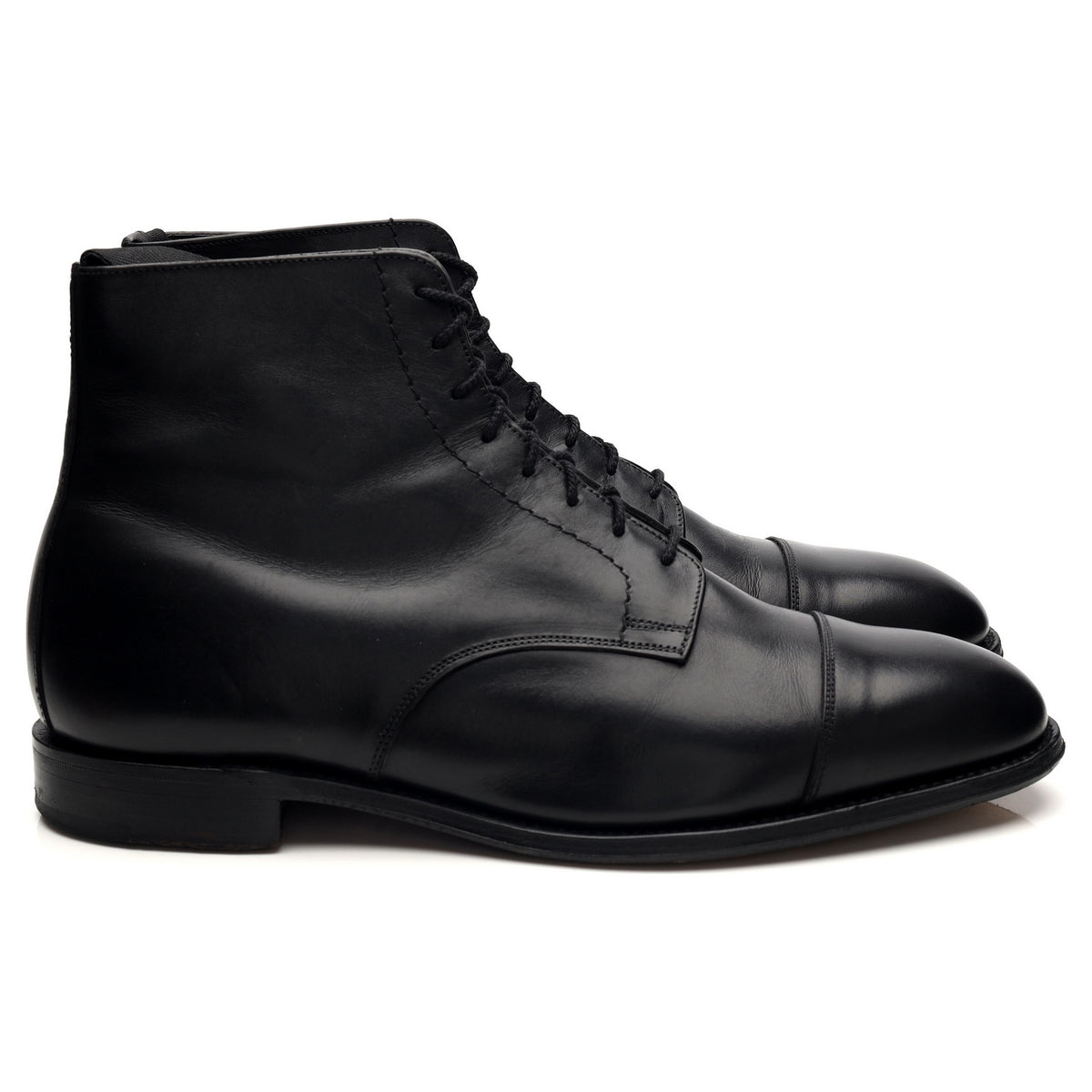 Loake 'Stratford' Black Leather Boots UK F Abbot's Shoes