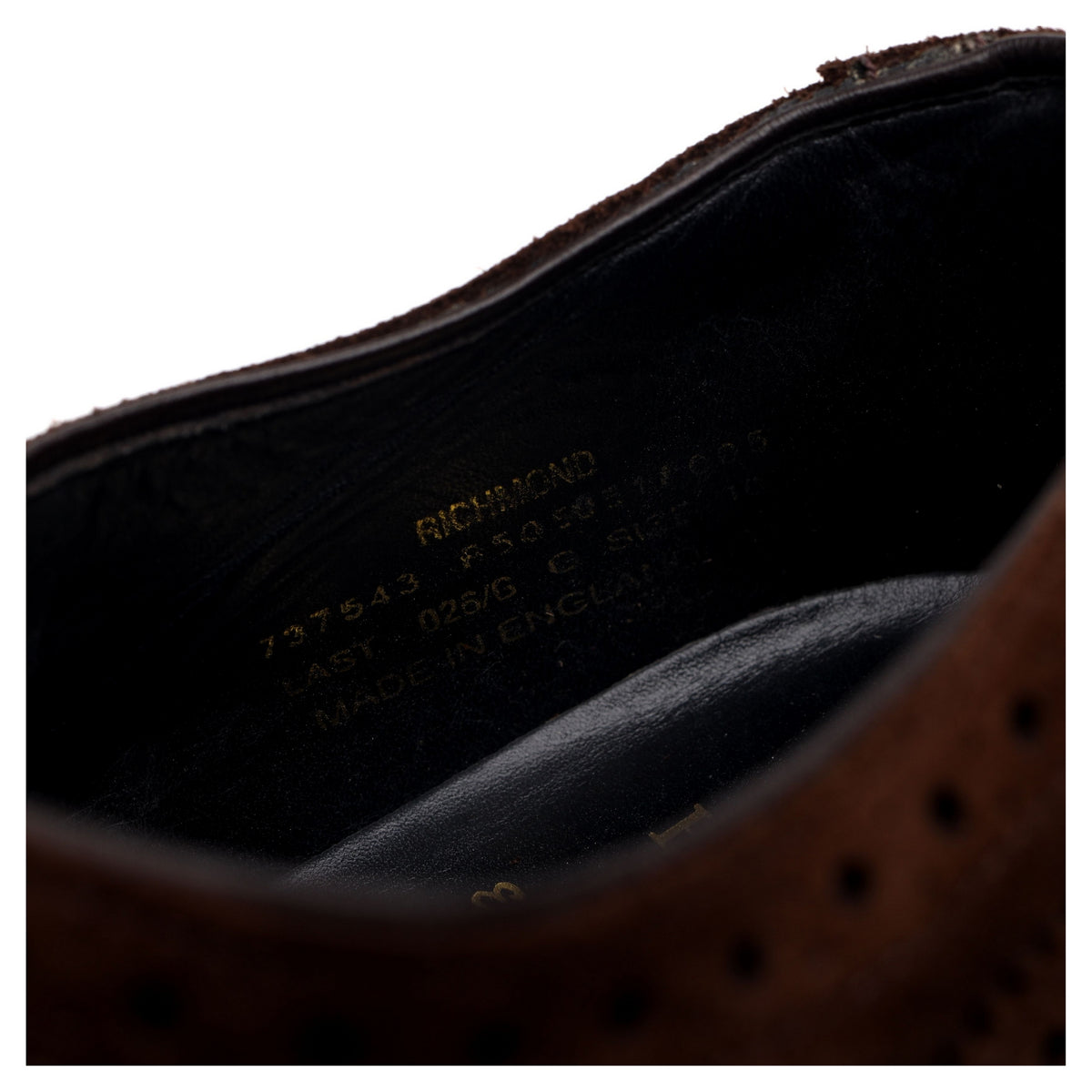 Loake &#39;Richmond&#39; Brown Suede Oxford Brogues UK 10 G