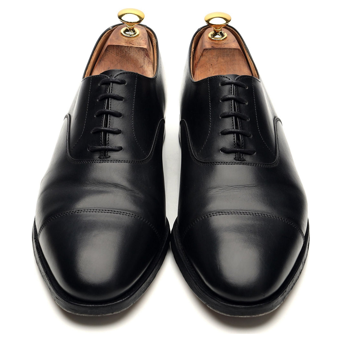 &#39;Connaught&#39; Black Leather Oxford UK 10 E