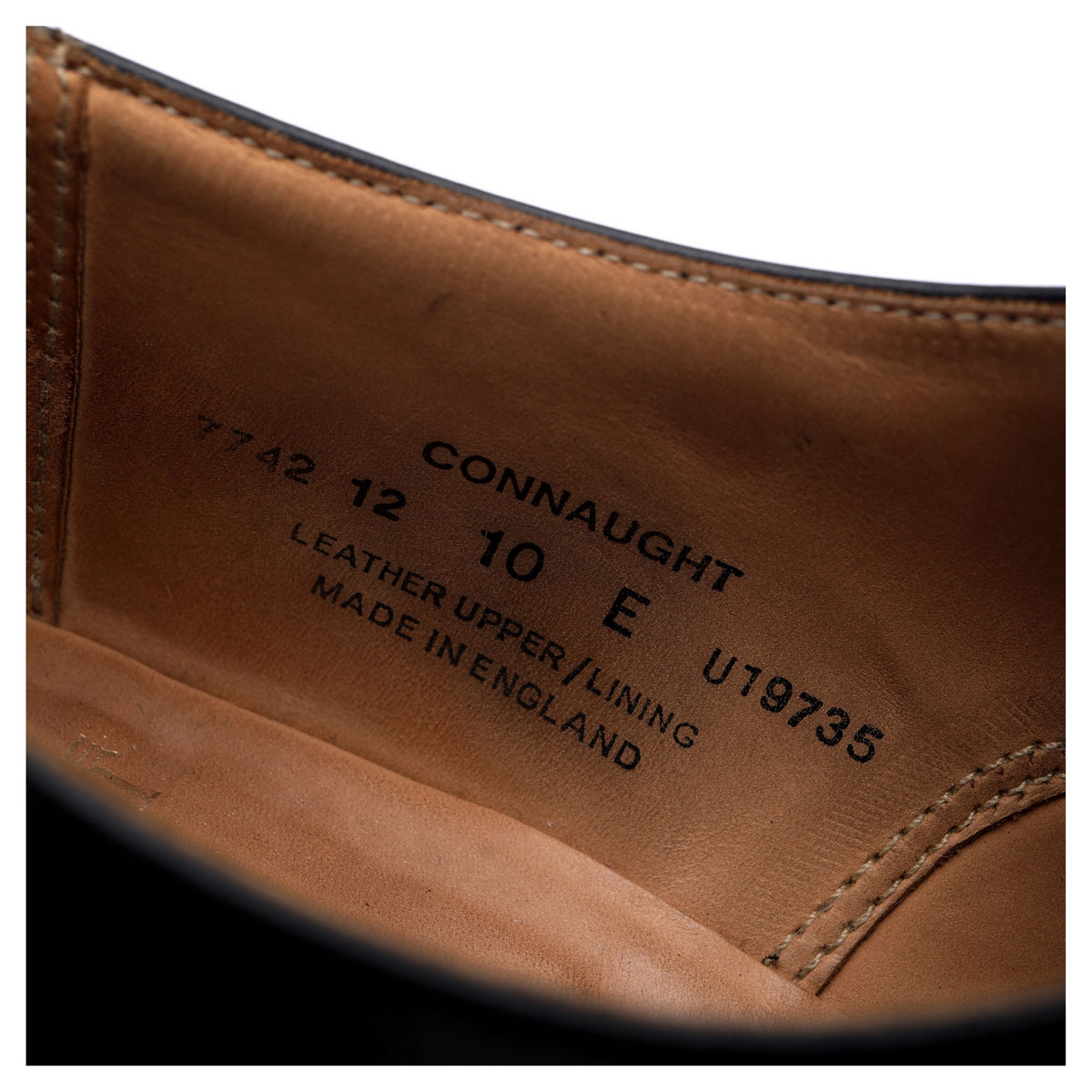 &#39;Connaught&#39; Black Leather Oxford UK 10 E