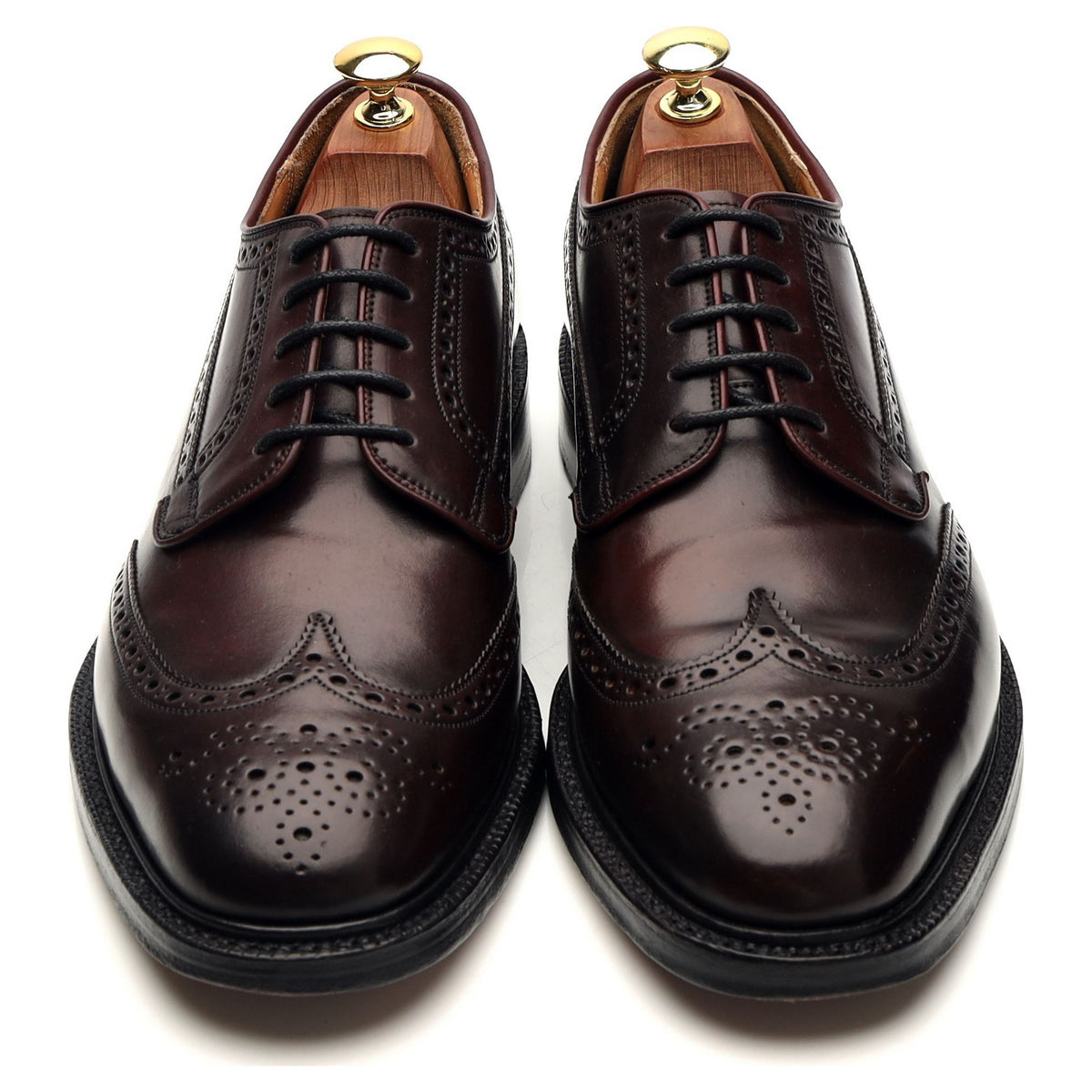 &#39;Grafton&#39; Burgundy Cordovan Leather Derby Brogues UK 8.5 F