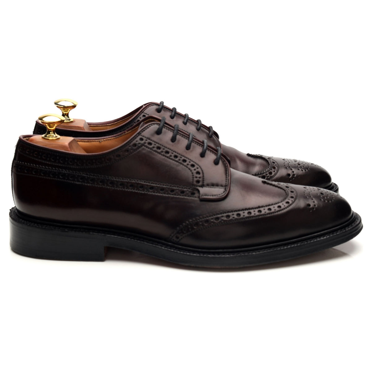 &#39;Grafton&#39; Burgundy Cordovan Leather Derby Brogues UK 8.5 F