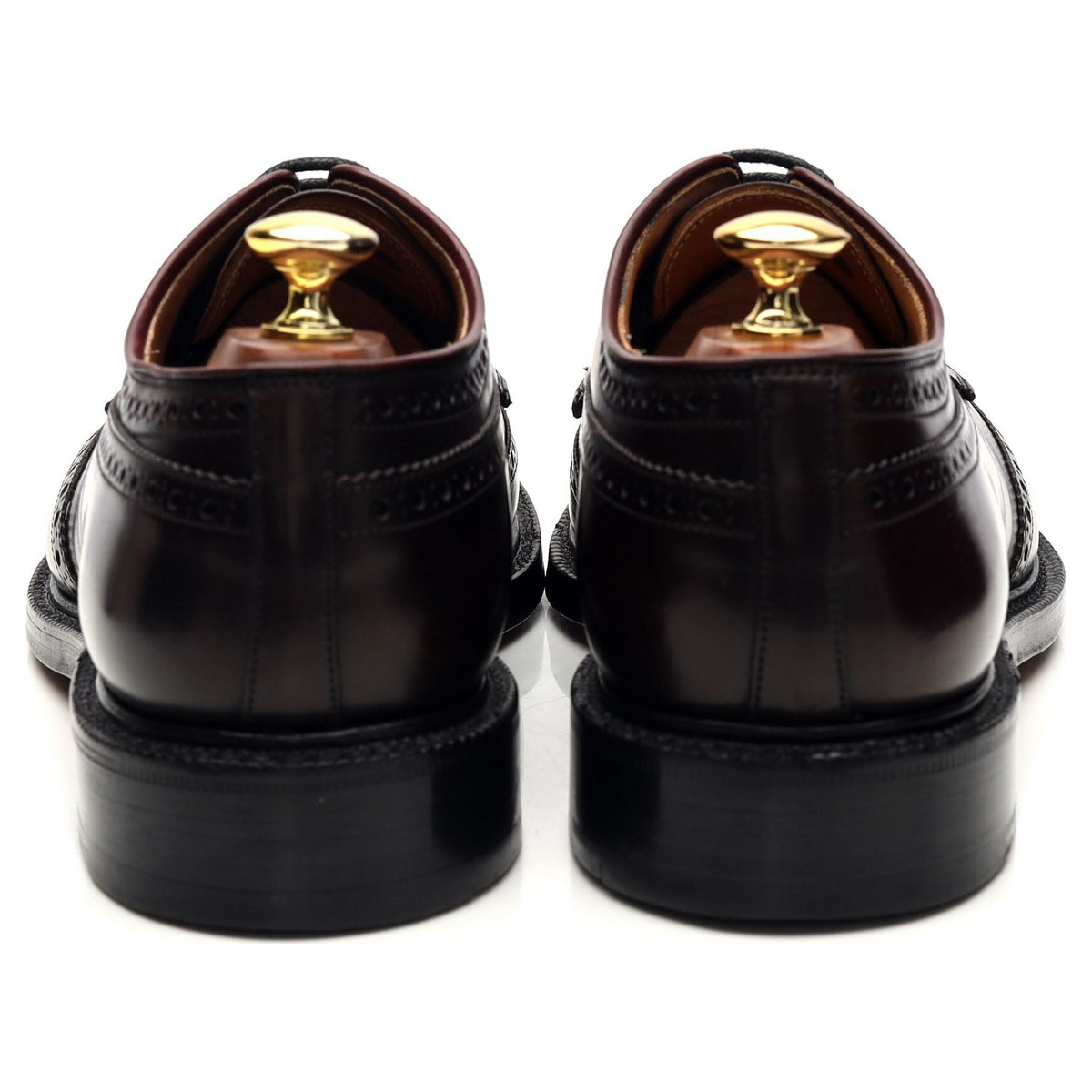 &#39;Grafton&#39; Burgundy Cordovan Leather Derby Brogues UK 8.5 F