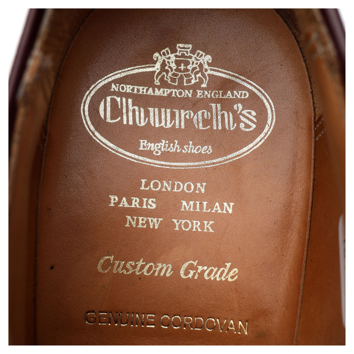 &#39;Grafton&#39; Burgundy Cordovan Leather Derby Brogues UK 8.5 F