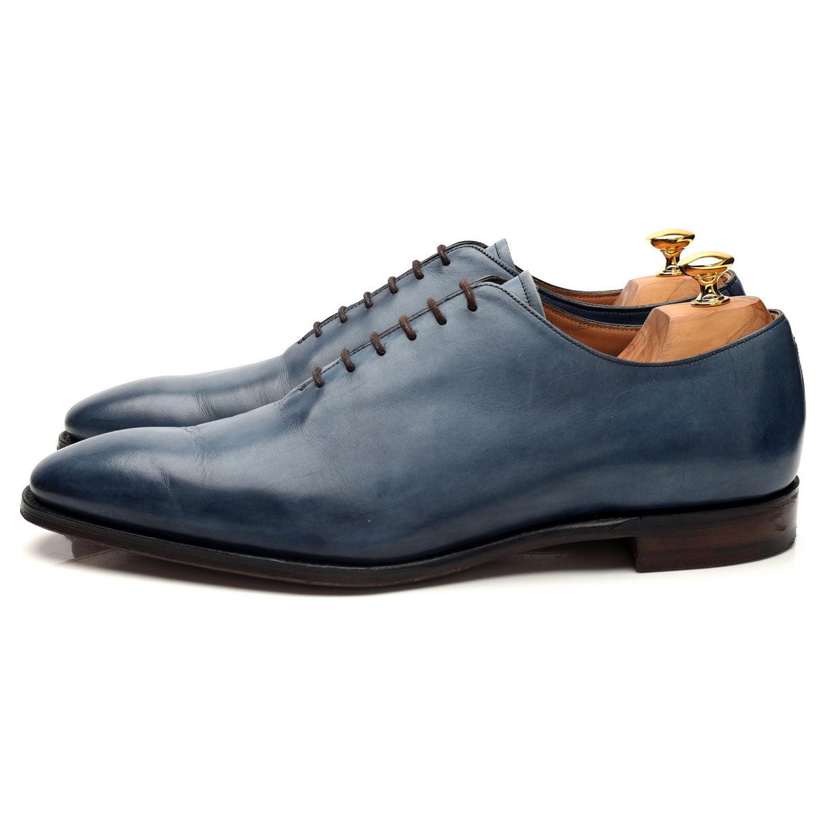 &#39;Berkeley II&#39; Blue Leather Wholecut Oxford UK 11 F