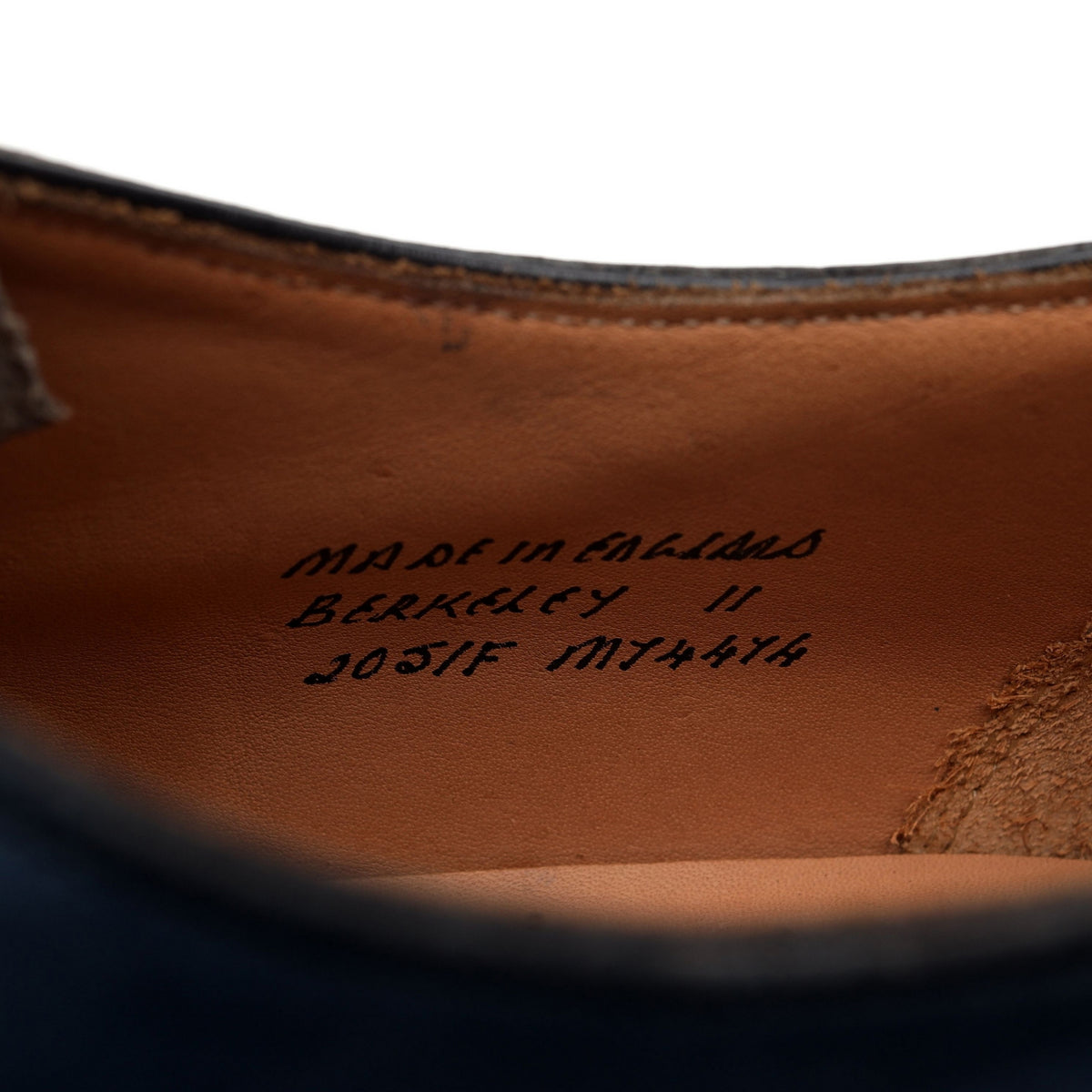 &#39;Berkeley II&#39; Blue Leather Wholecut Oxford UK 11 F
