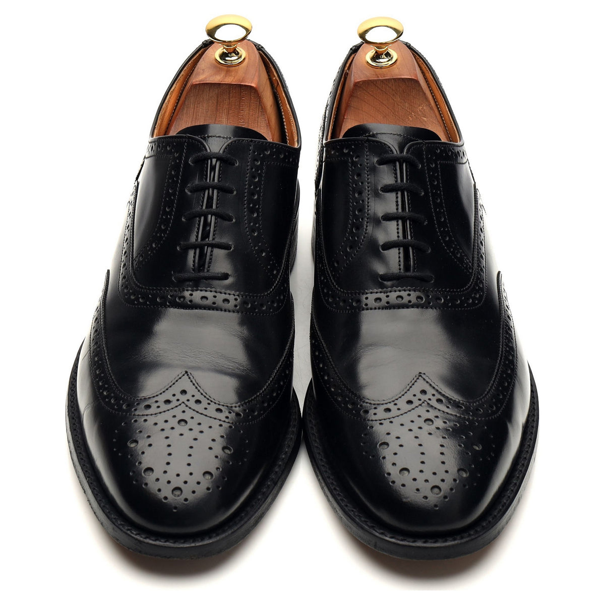 Black Leather Oxford Brogues UK 10.5 E