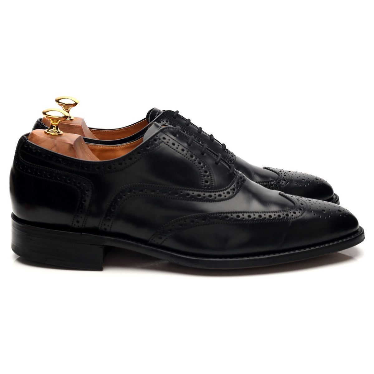 Black Leather Oxford Brogues UK 10.5 E