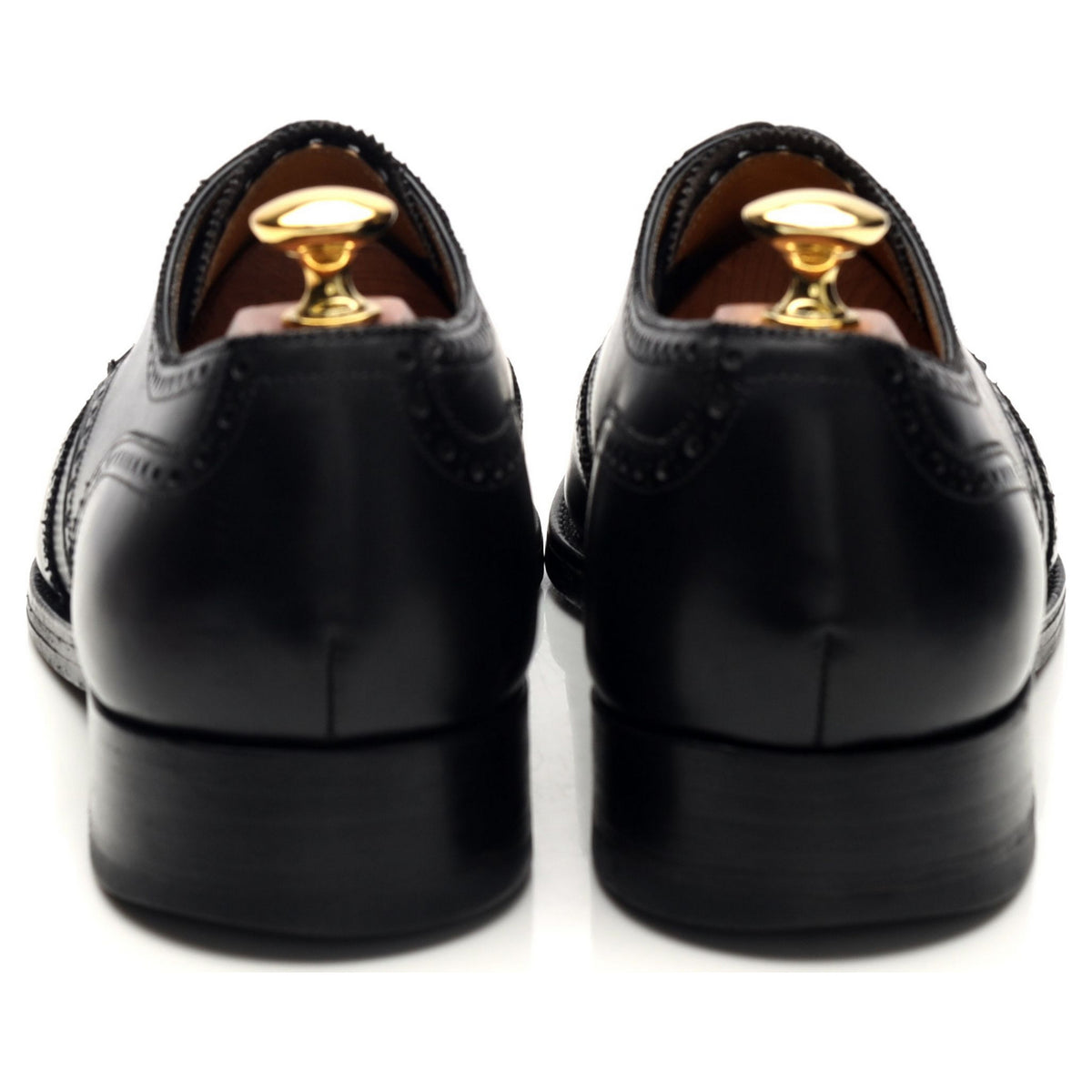 &#39;Darby&#39; Black Leather Derby Brogues UK 10 E