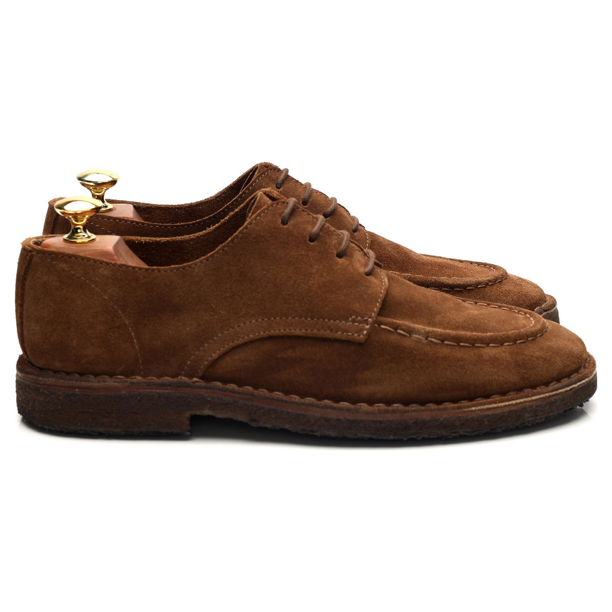 &#39;Chard&#39; Snuff Brown Suede Apron Derby UK 8