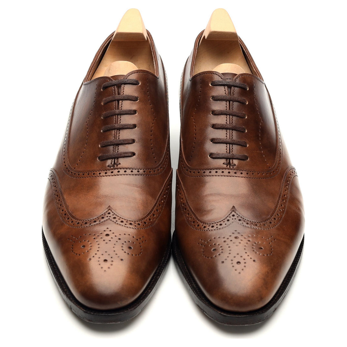 &#39;Cavendish&#39; Brown Museum Leather Oxford Brogues UK 8 E