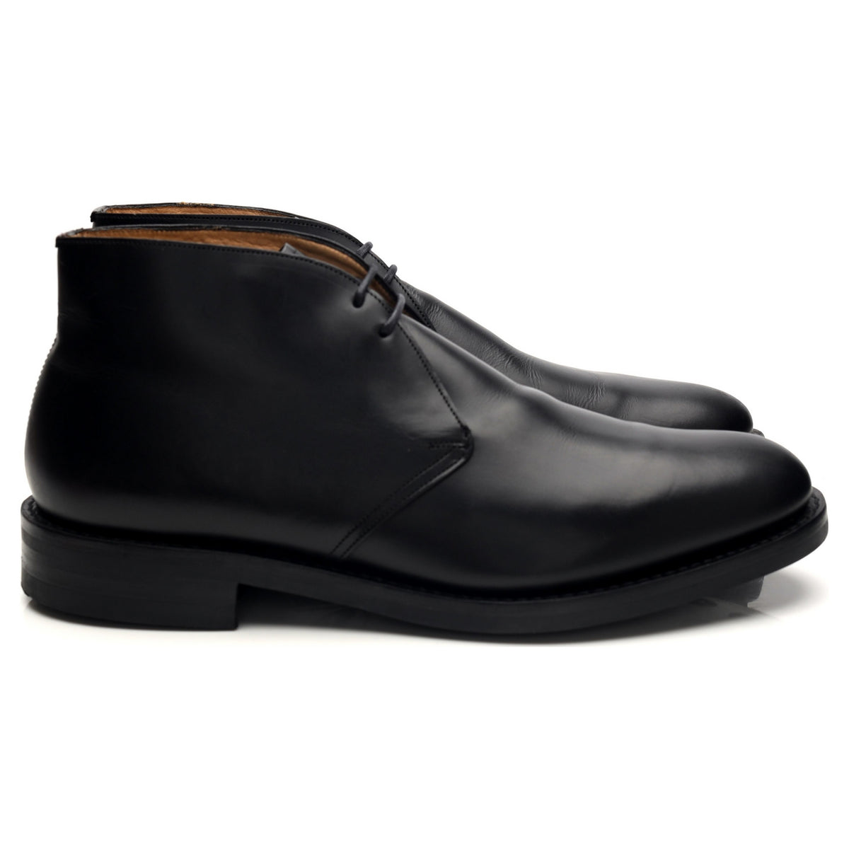 &#39;Ryder 3&#39; Black Leather Chukka Boots UK 10 F