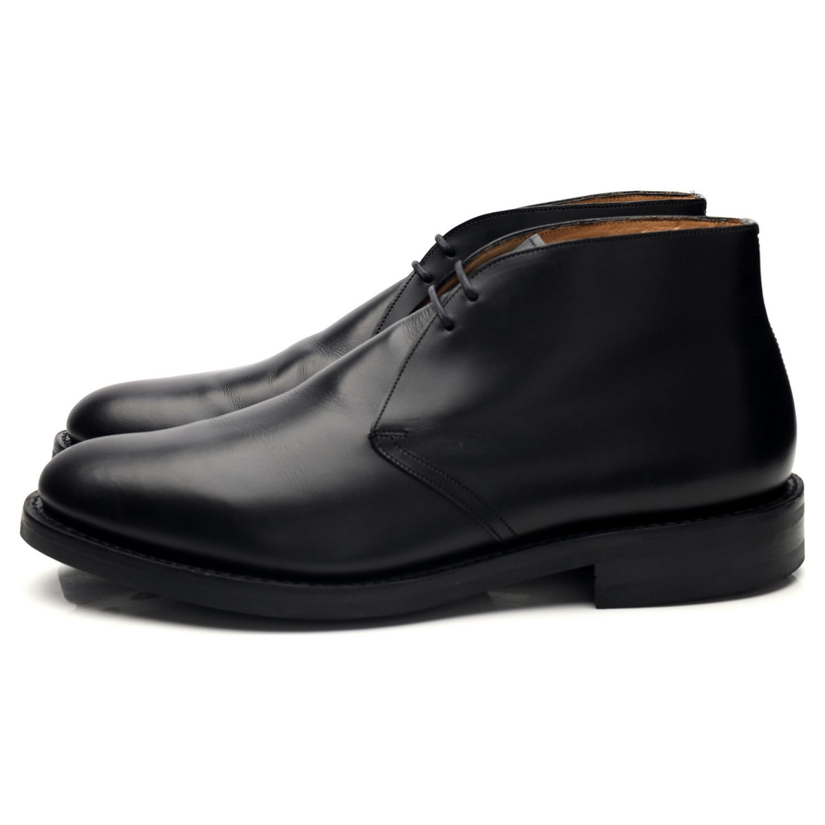 &#39;Ryder 3&#39; Black Leather Chukka Boots UK 10 F
