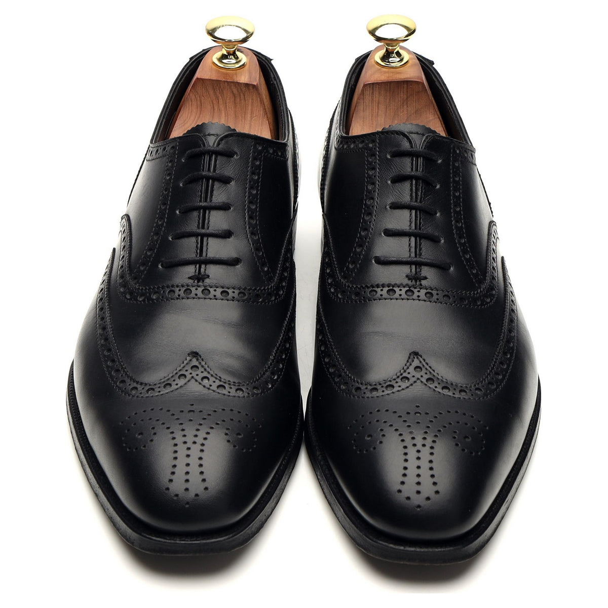 &#39;Clifford&#39; Black Leather Oxford Brogues UK 7.5 E