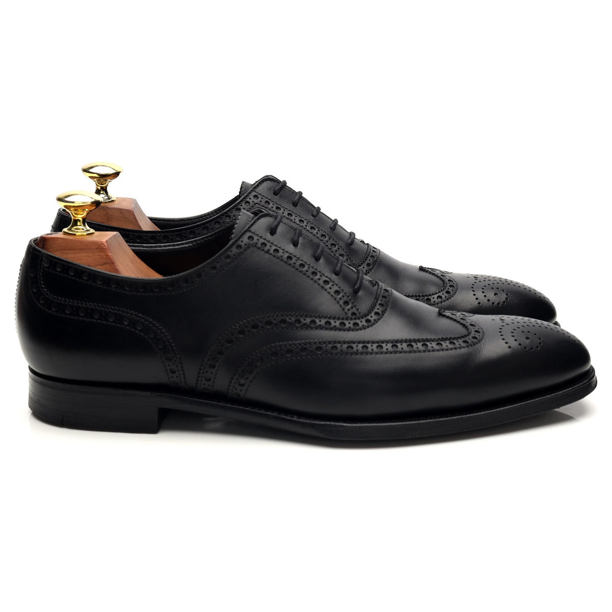 &#39;Clifford&#39; Black Leather Oxford Brogues UK 7.5 E
