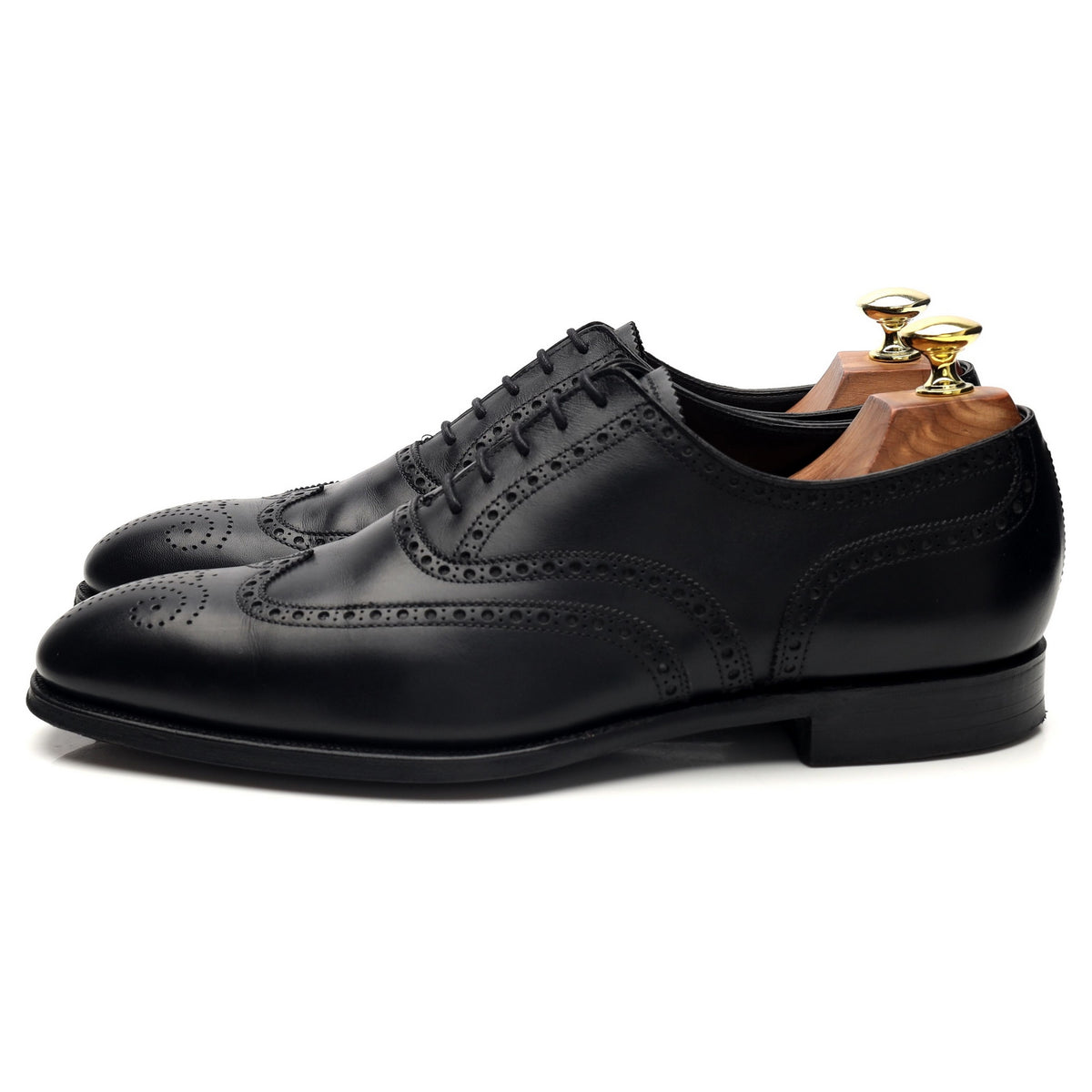 &#39;Clifford&#39; Black Leather Oxford Brogues UK 7.5 E