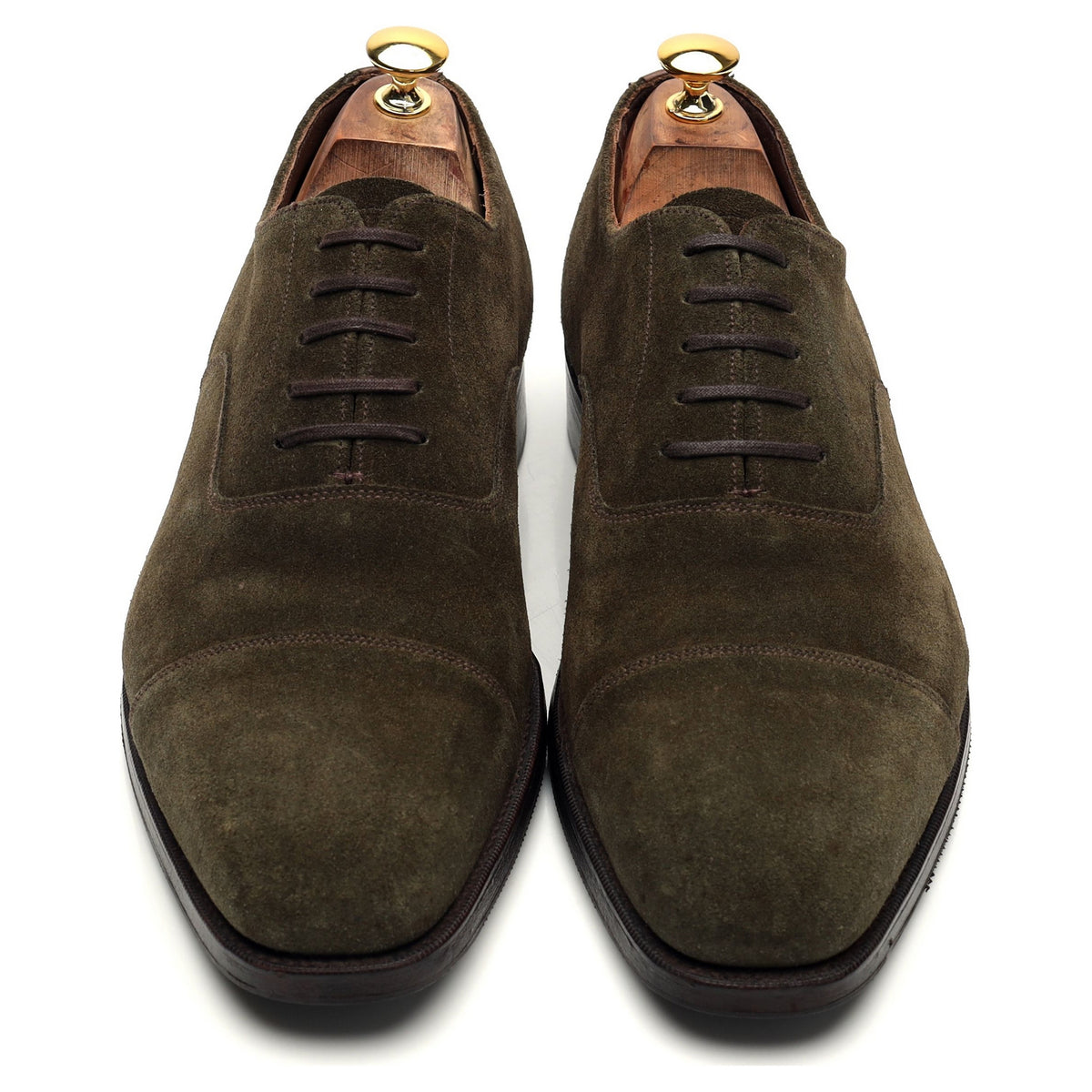 Dark Green Suede Oxford UK 10 F