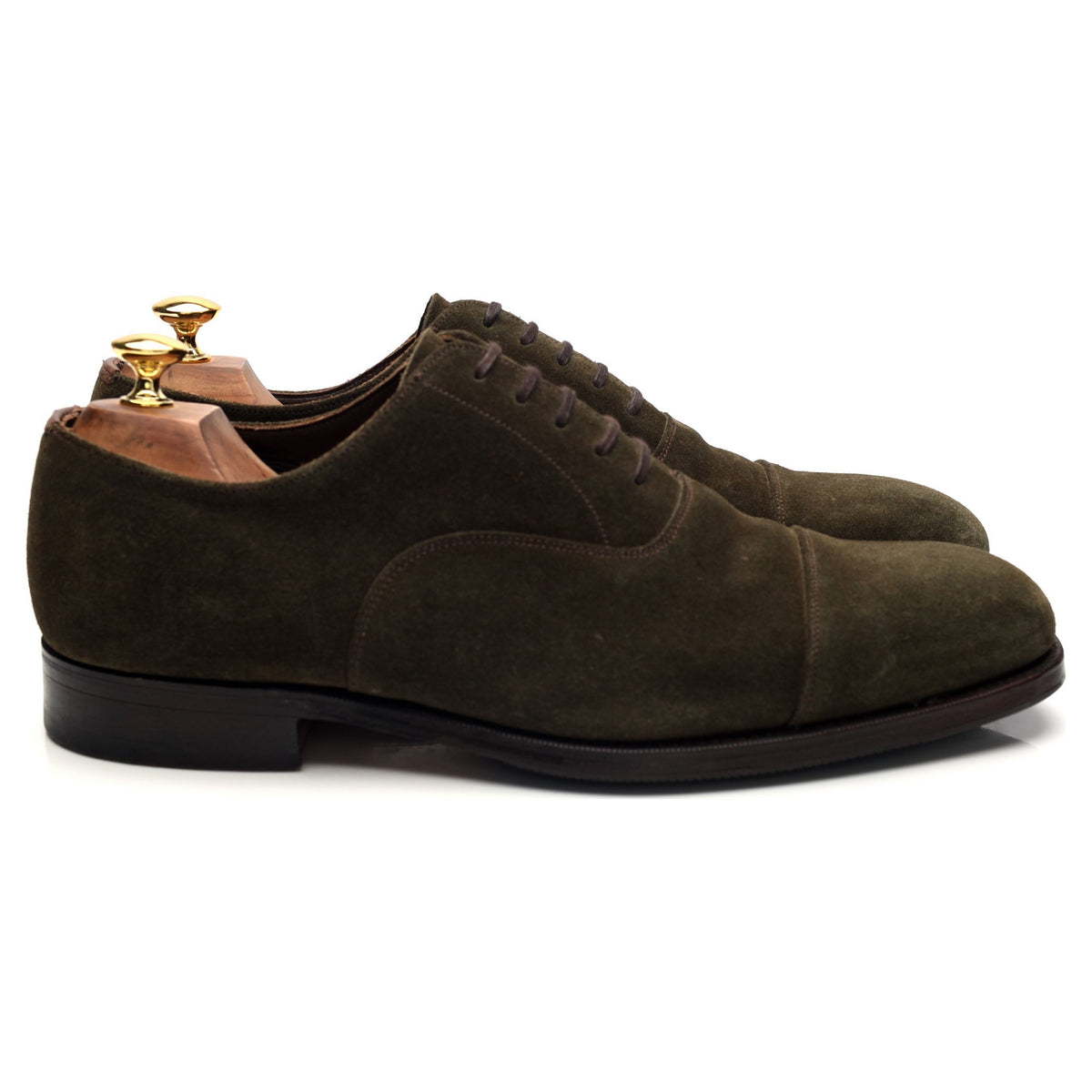 Dark Green Suede Oxford UK 10 F