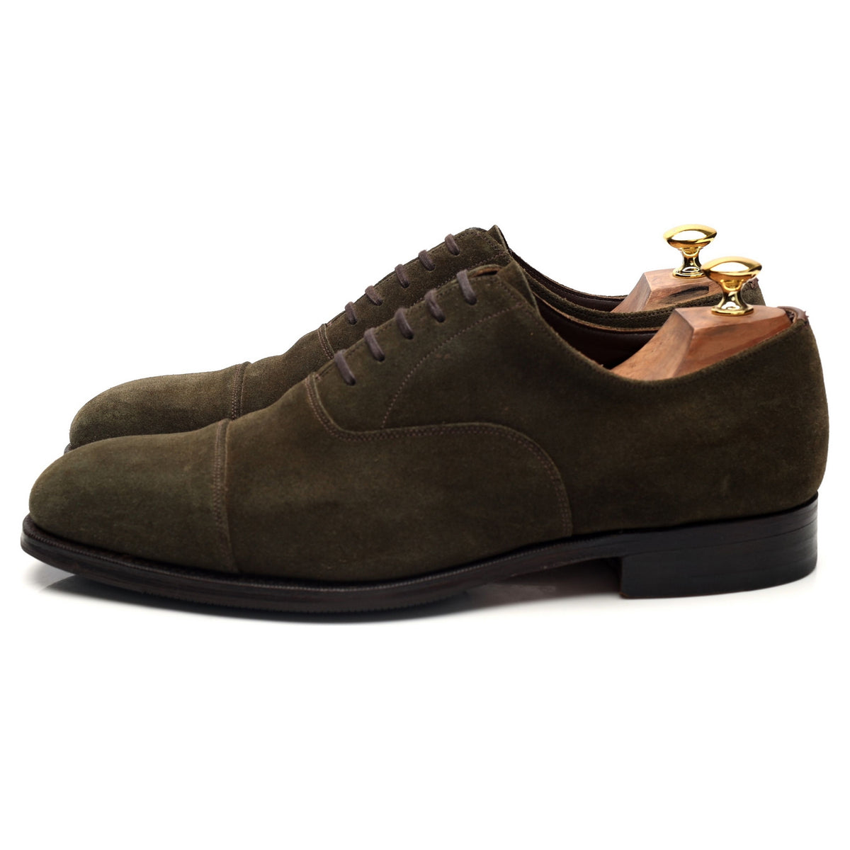 Dark Green Suede Oxford UK 10 F