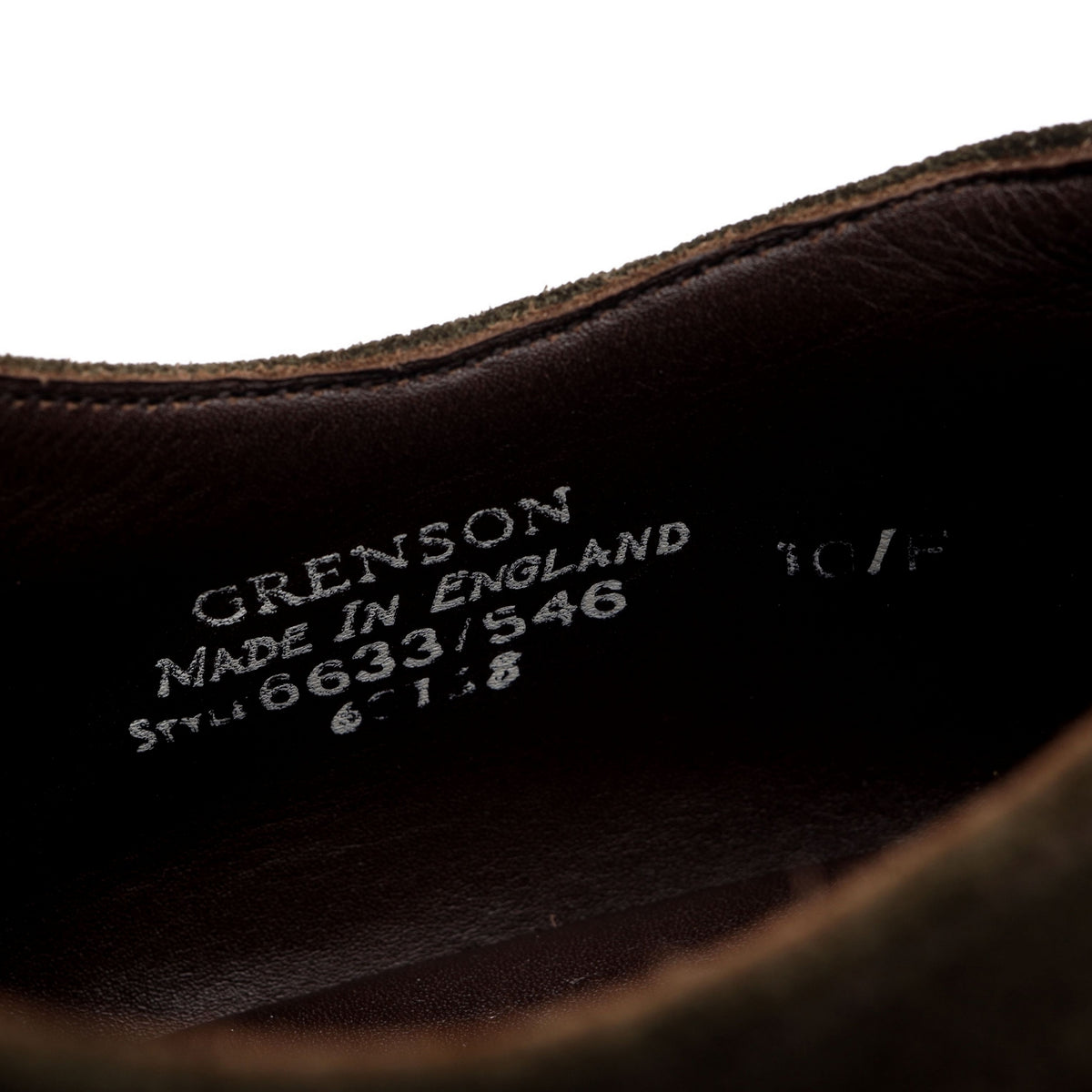 Dark Green Suede Oxford UK 10 F