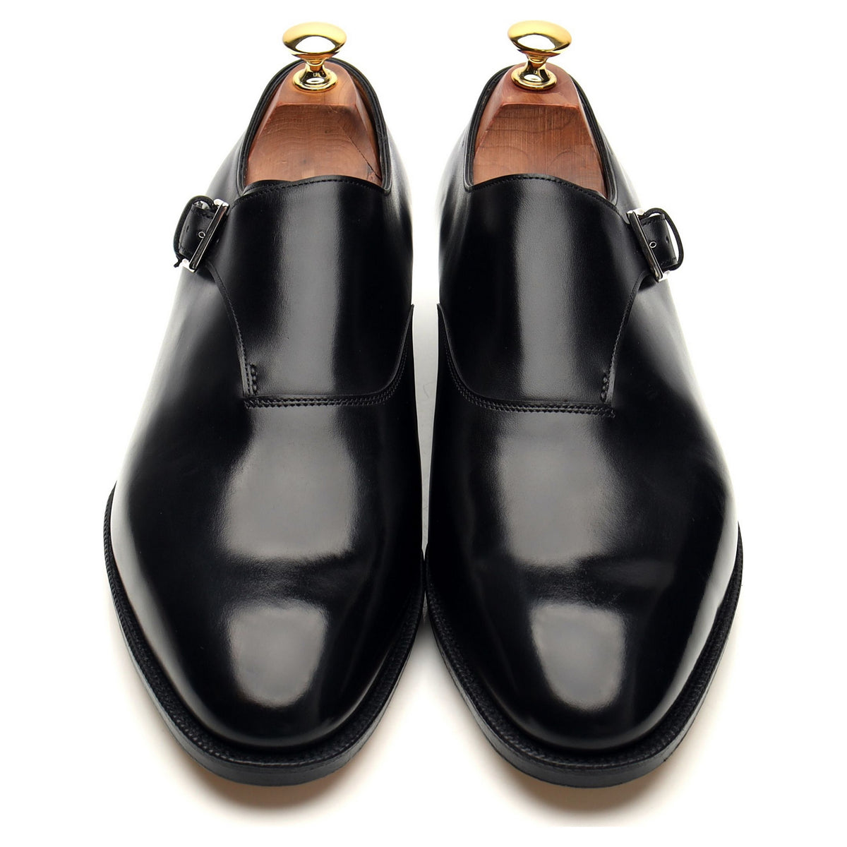 &#39;Jermyn II&#39; Black Leather Monk Strap UK 9.5 E
