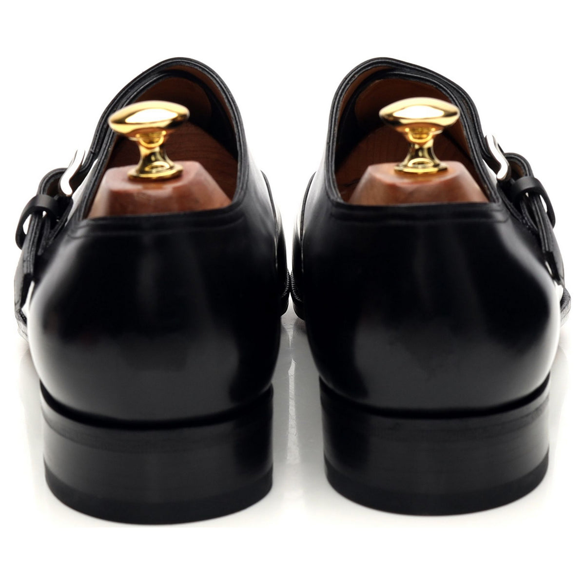 &#39;Jermyn II&#39; Black Leather Monk Strap UK 9.5 E