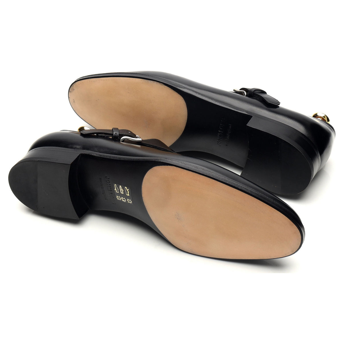 &#39;Jermyn II&#39; Black Leather Monk Strap UK 9.5 E