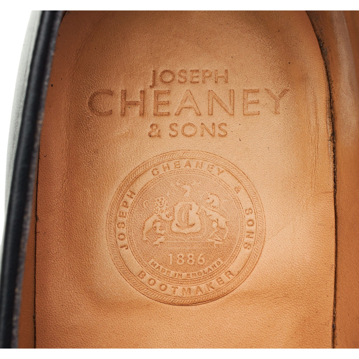 'Gracechurch' Black Leather Loafers UK 10 F