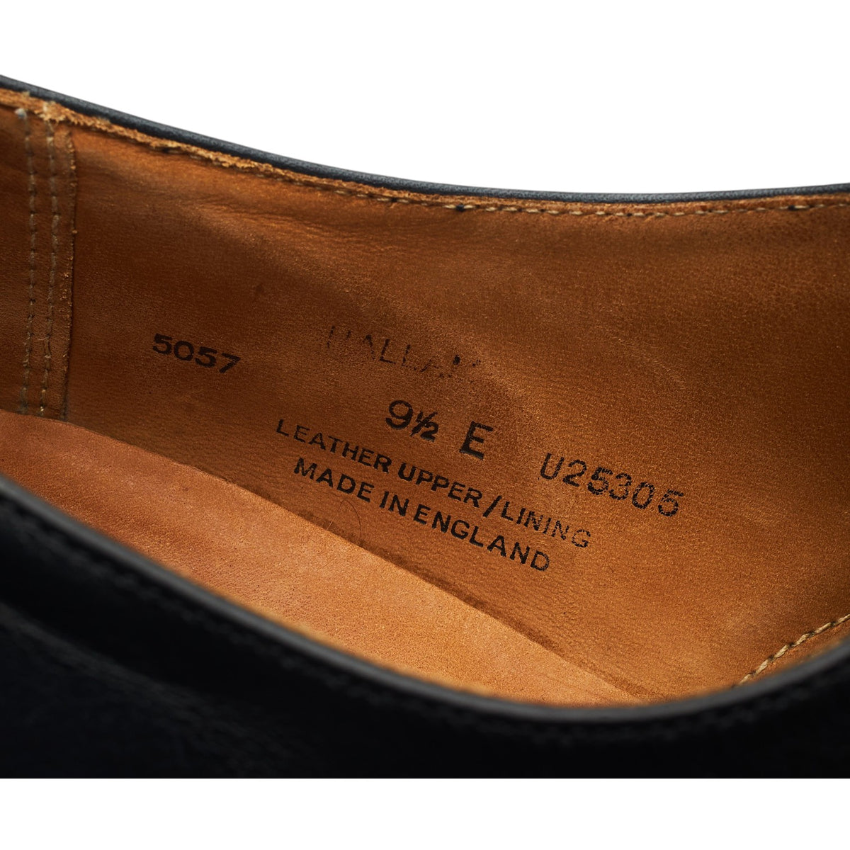 'Hallam' Black Leather Oxford UK 9.5 E