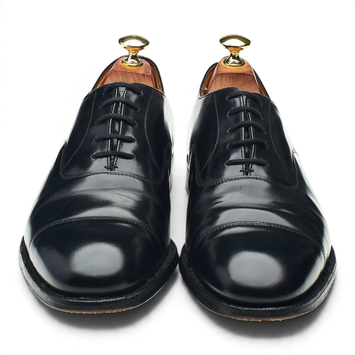 'Consul' Black Leather Oxford UK 7.5 G