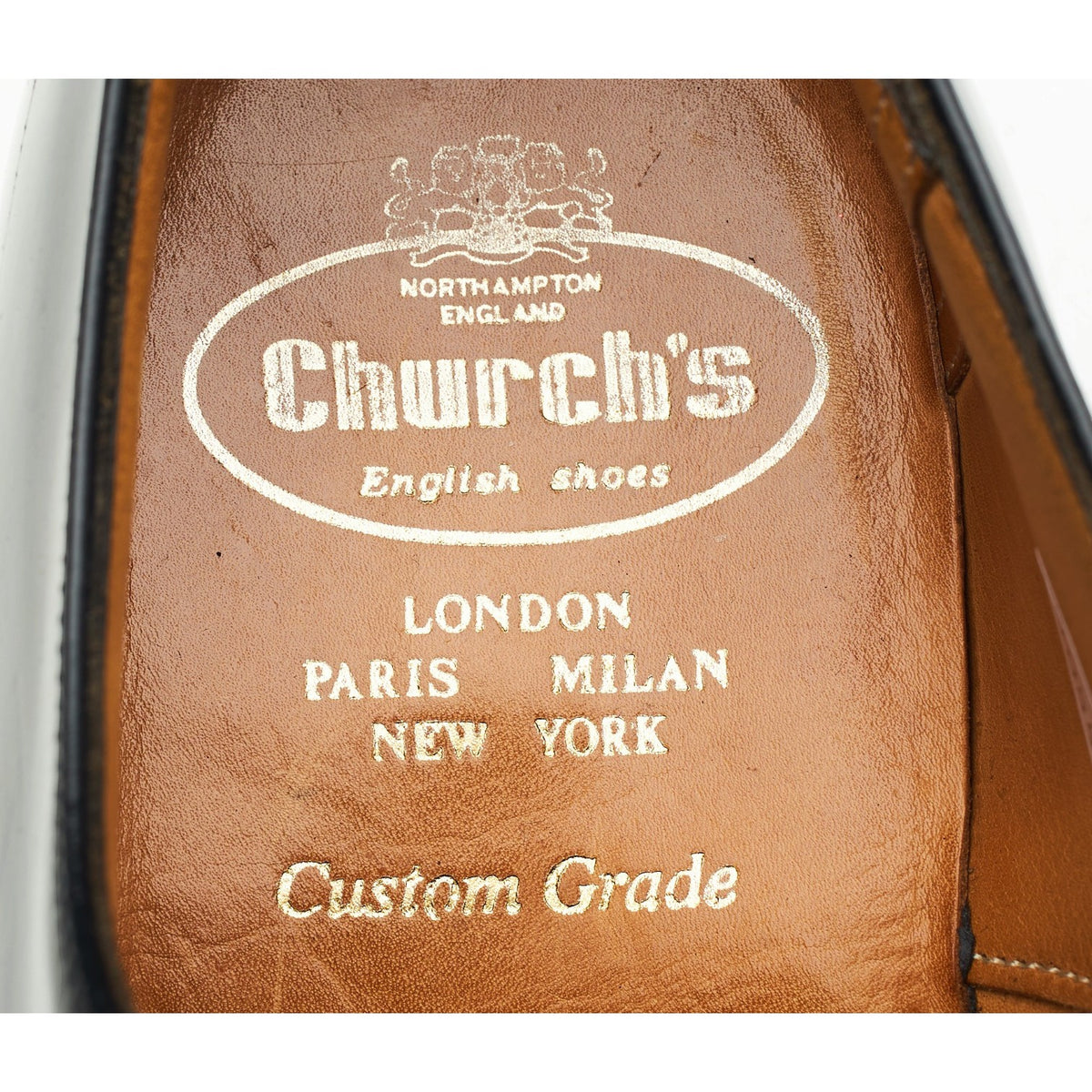 'Consul' Black Leather Oxford UK 7.5 G