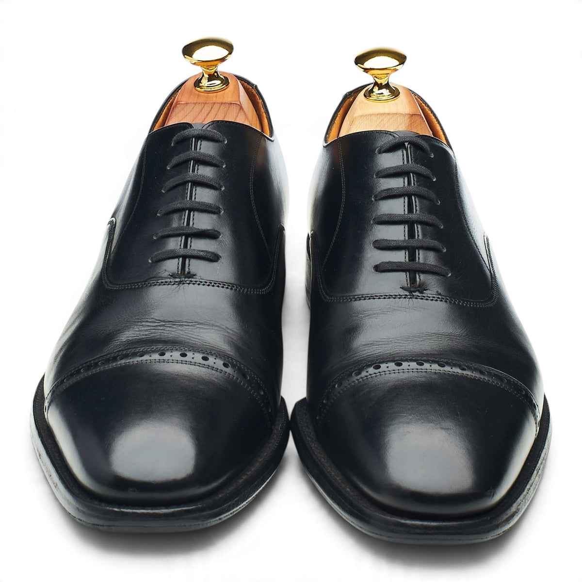 'Philip' Black Leather Oxford UK 7 F