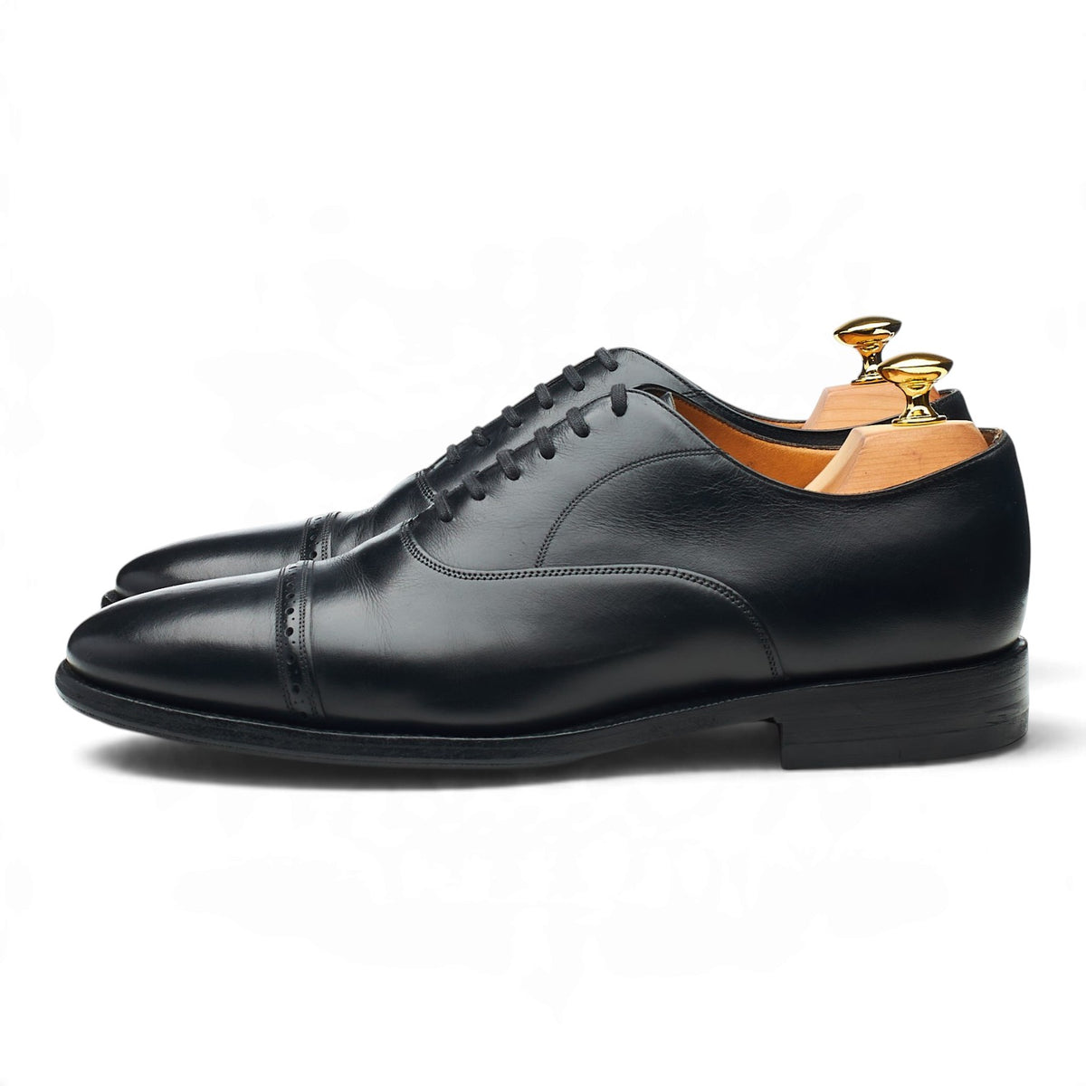 'Philip' Black Leather Oxford UK 7 F