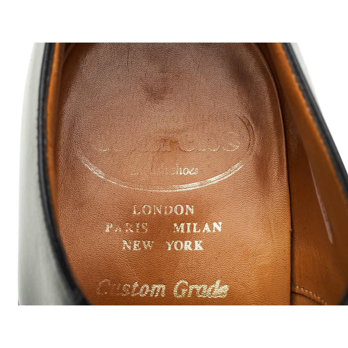 'Philip' Black Leather Oxford UK 7 F