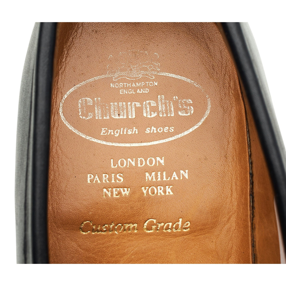'Bristol' Black Leather Loafers UK 6 F