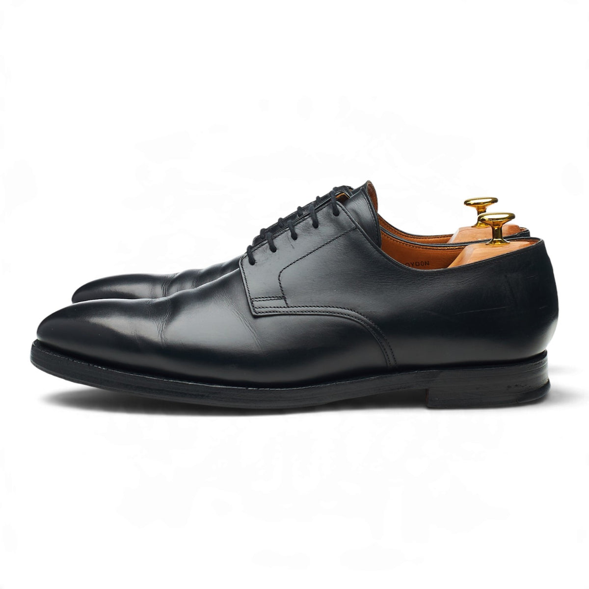 'Croydon' Black Leather Derby UK 8.5 E