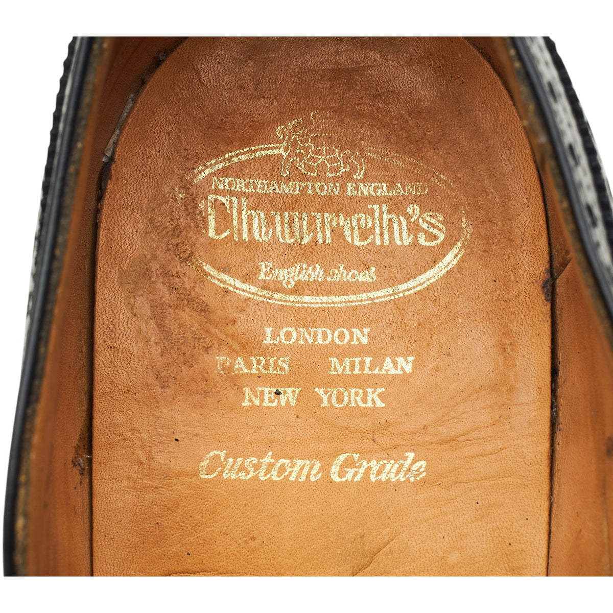 'Chetwynd' Black Leather Oxford Brogues UK 13 G