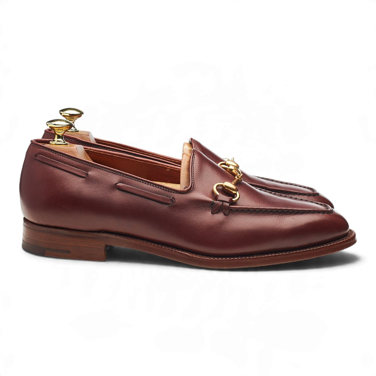 Masterclass 'Hardy' Brown Leather Horsebit Loafers UK 7.5 F