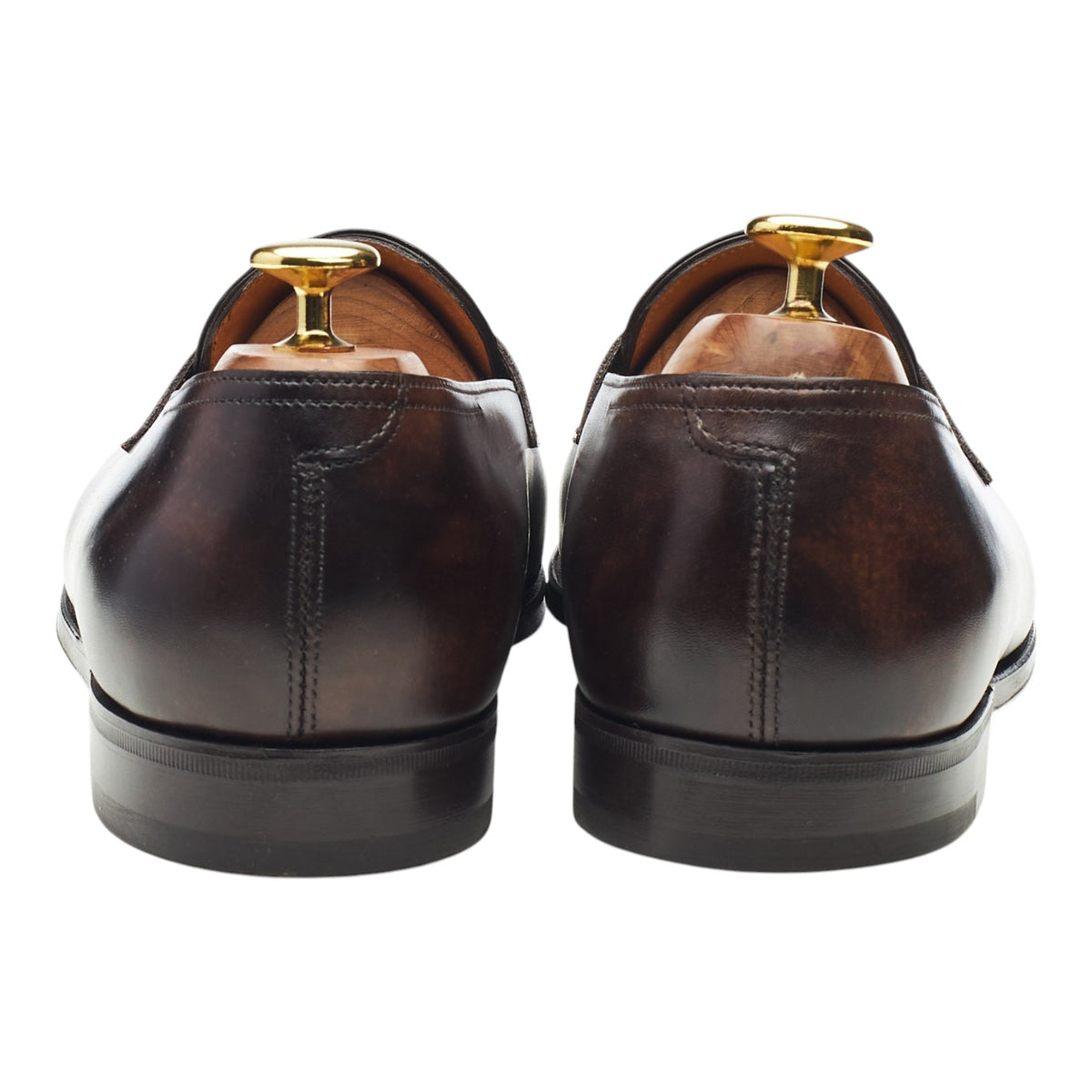 'Lopez' Dark Brown Museum Leather Loafers UK 8.5 E