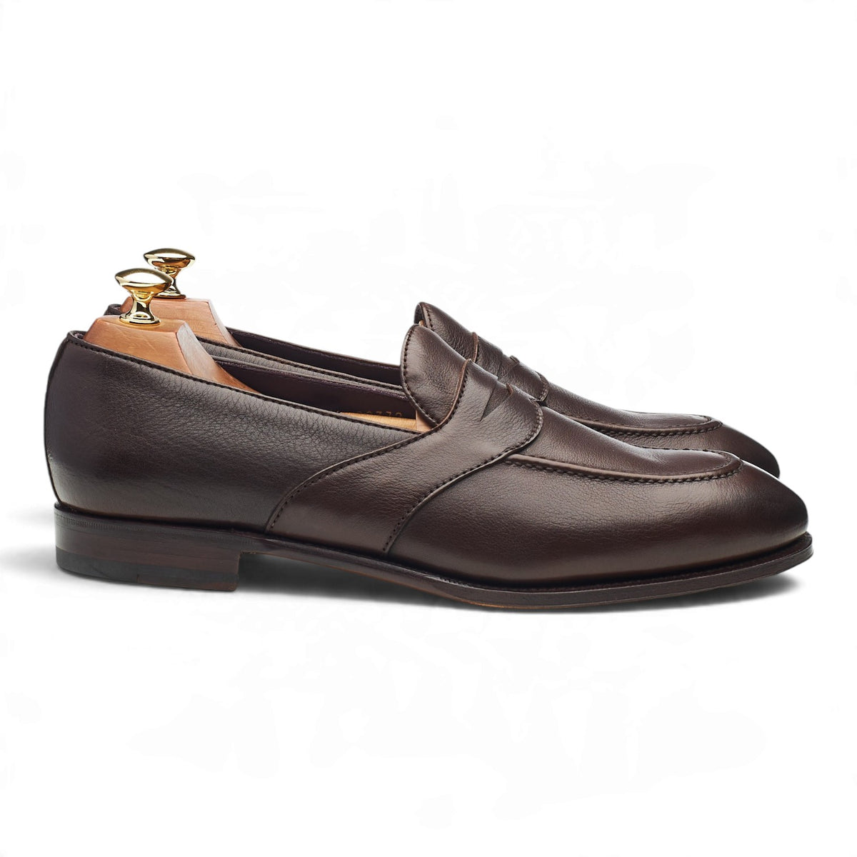 '80372' Dark Brown Leather Loafers UK 9.5