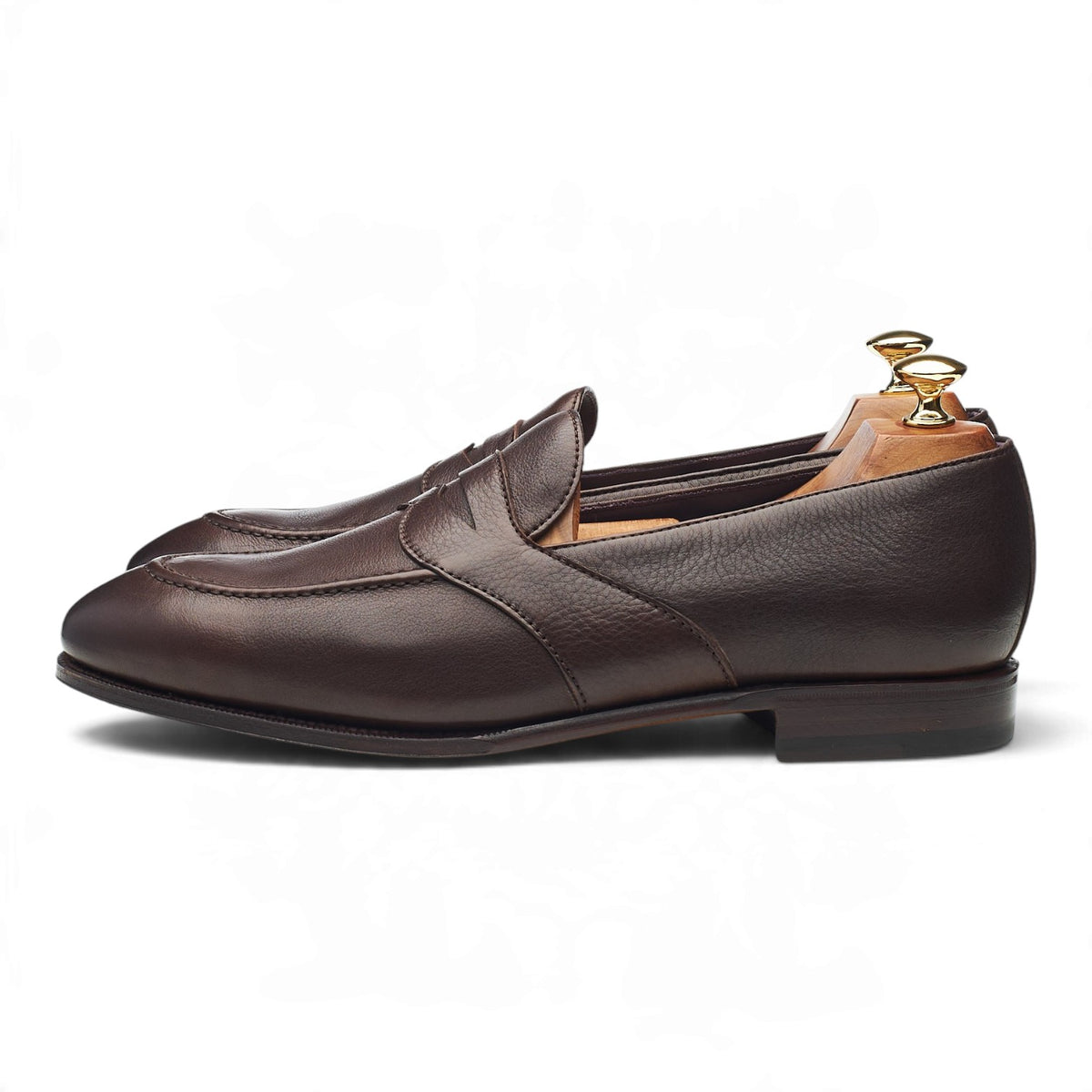 '80372' Dark Brown Leather Loafers UK 9.5