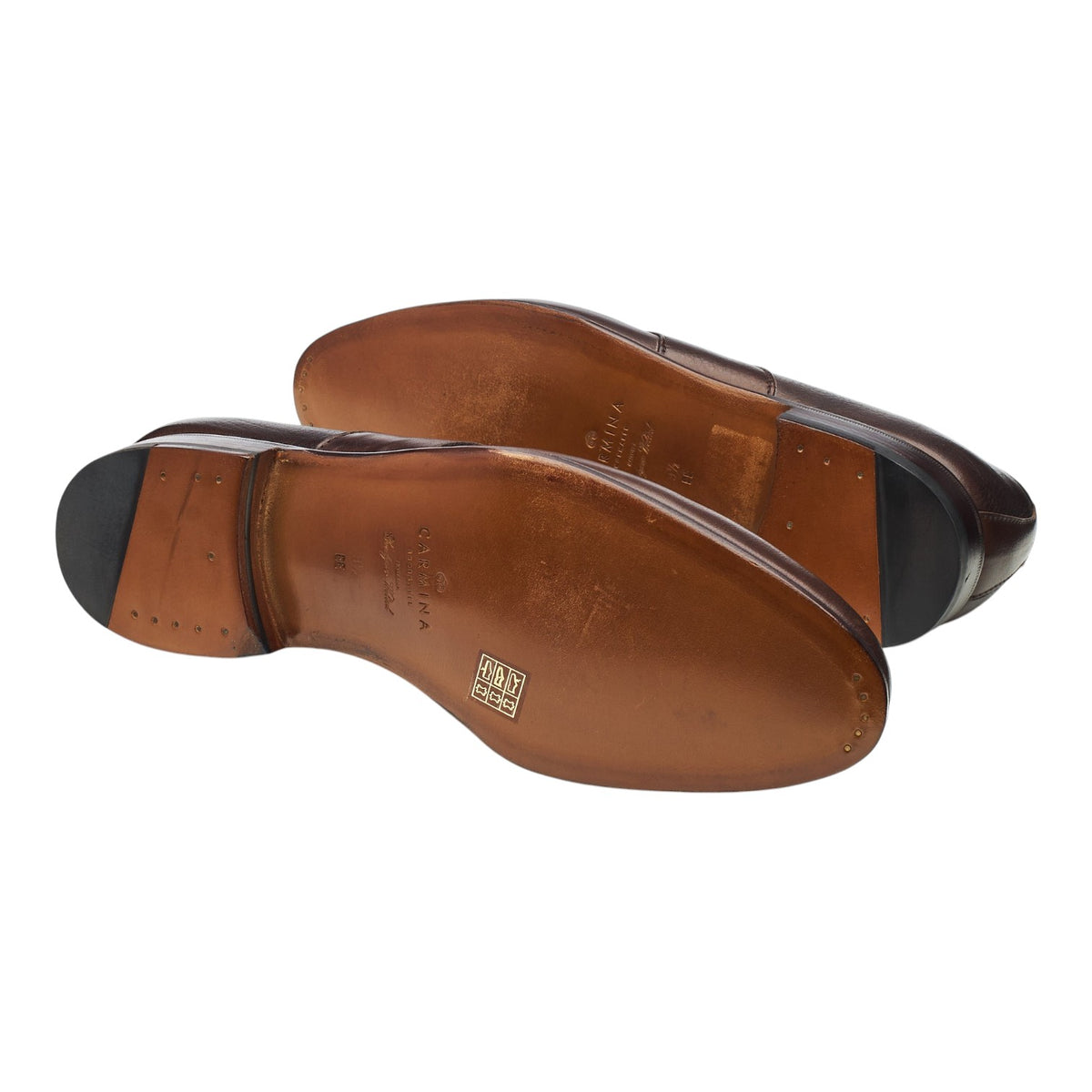 '80372' Dark Brown Leather Loafers UK 9.5