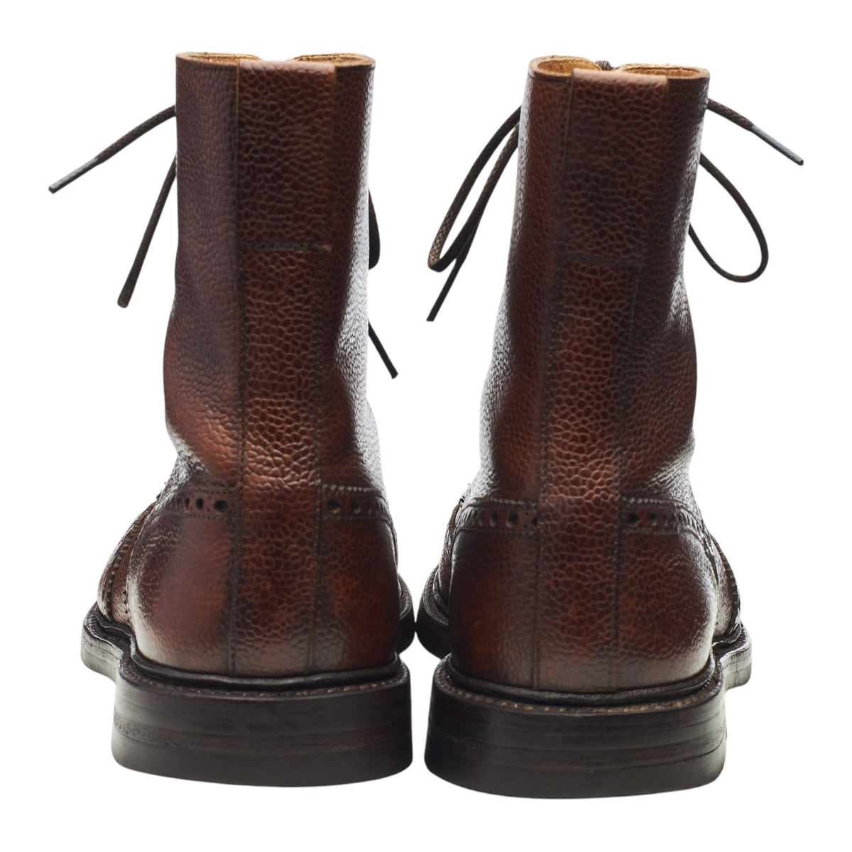 'Islay' Dark Brown Grain Leather Boots UK 10.5 E