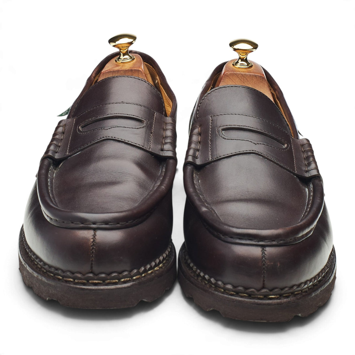 'Reims' Dark Brown Leather Loafers UK 10.5