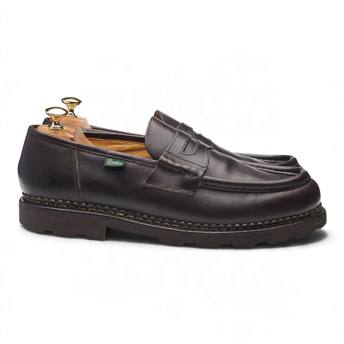 'Reims' Dark Brown Leather Loafers UK 10.5
